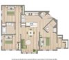 sheridan station south three bedroom townhome floor plan rendering